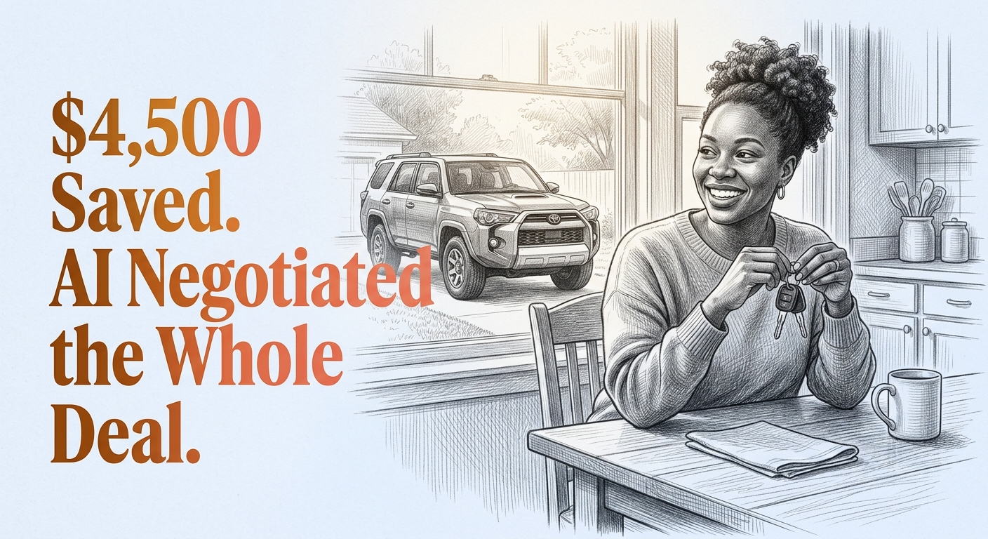 I Built a Car-Buying Agent for a Family Member. She Saved $4,500 and Never Talked to a Dealer.